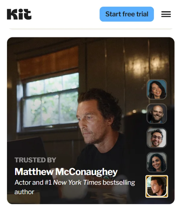 Marketing image of Matthew McConaughey appearing to be writing in a cozy room.