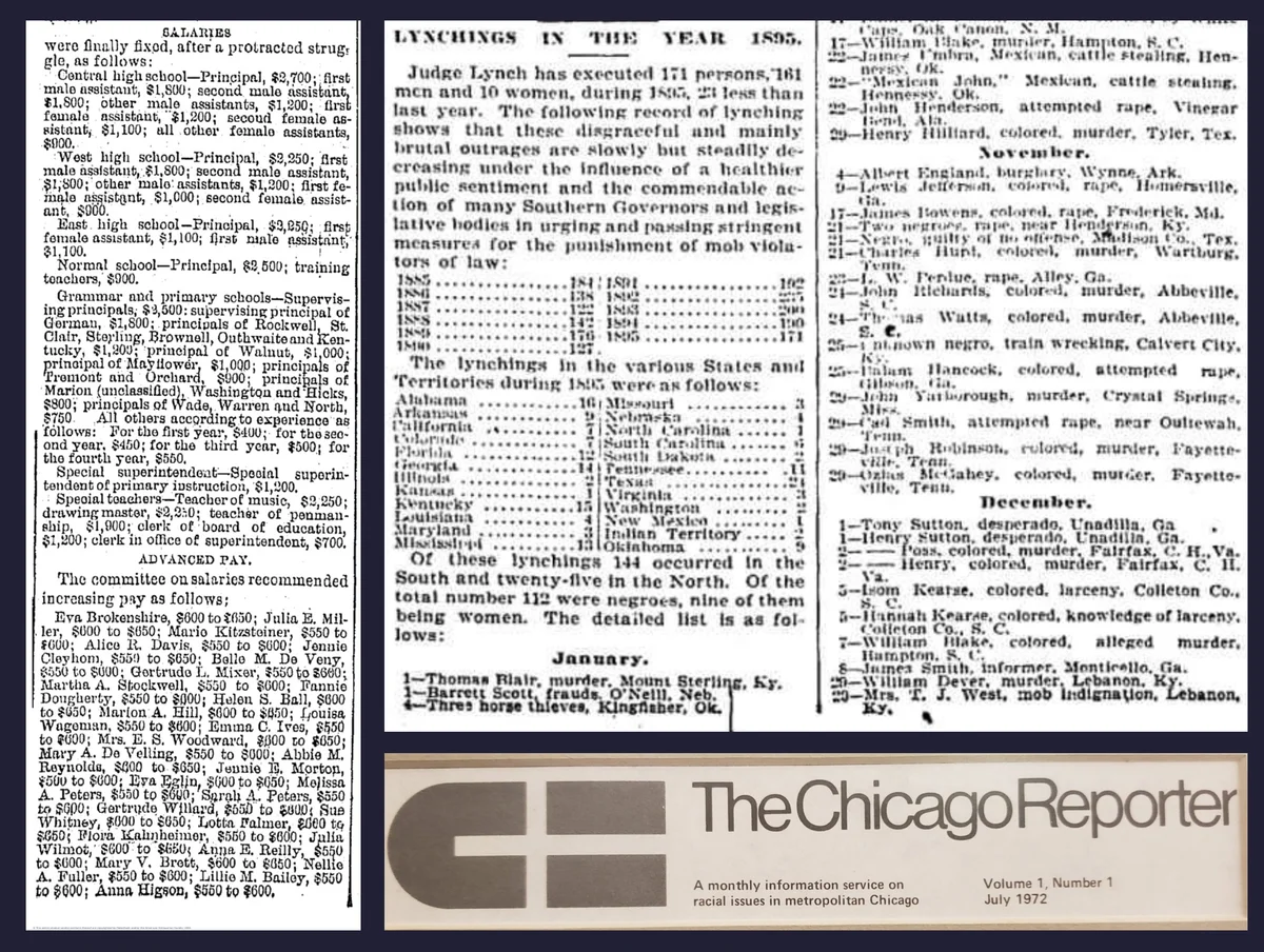 Examples of data journalism from the 1870s - 1970s